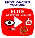 Notre pack ELITE associe des vues et des likes pour votre vidéo youtube, pour un meilleur impact sur votre popularité
